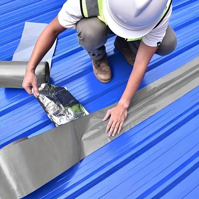 3pcs High Molecular PE Waterproof Tape for Metal Roofs - Anti-Corrosion, Rust Prevention, Thermal & Sound Insulation, Ideal for Iron Surfaces & Corrugated Tile Roofs, Noise Reduction Tape | Smooth Surface Application | Protective Roofing Tape