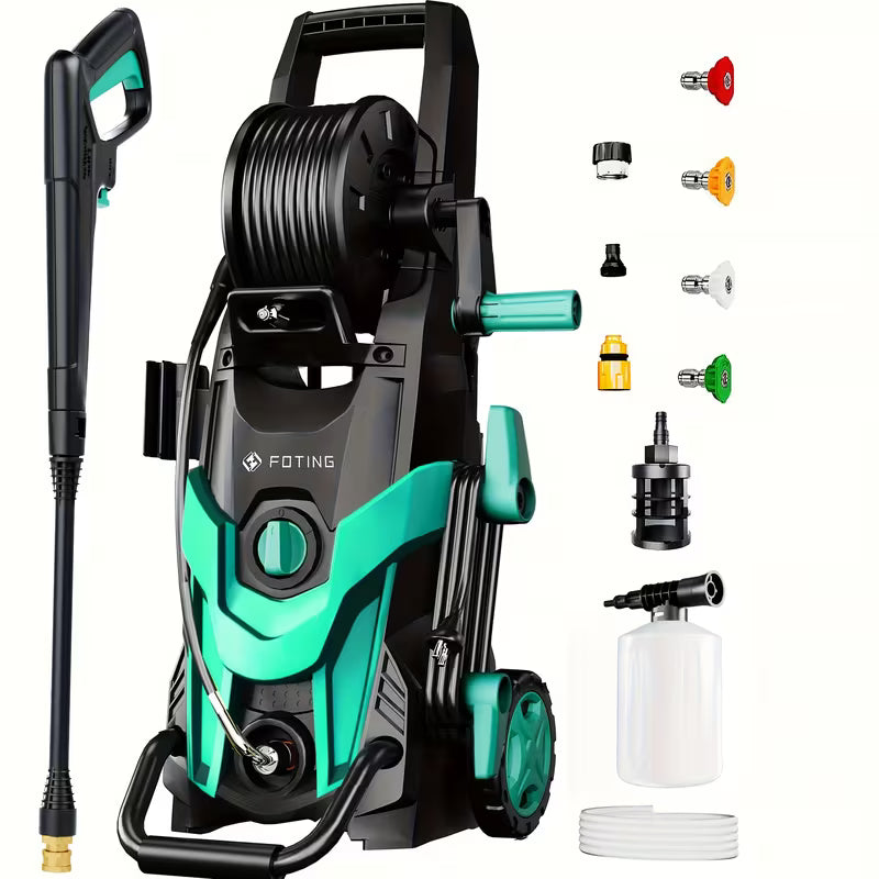 2026 Upgraded High-Pressure Washer, 4500 PSI 3.2 GPM with 4 Quick-Connect Nozzles, Inlet Hose, Filter, and Foam Cannon for Car/Fence/Driveway/Home Cleaning