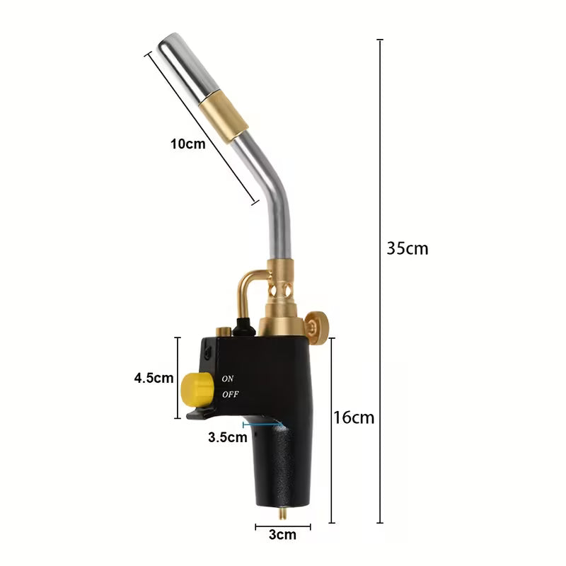 Trigger-Start Head, High Intensity Flame, Mapp/Propane Gas Kit with Instant On/Off Trigger for Light Welding, Soldering, Brazing, Heating, Thawing, And More