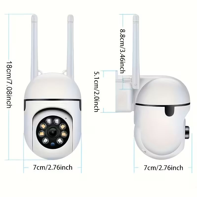 4PCS 1080P/5G WiFi Camera/color Night Vision/two-way Audio/360-degree Pan/tilt/zoom, IP54 Protection Rating/AI Motion Tracking And Detection/home Security Monitoring/spotlight, And Alarm/cloud Storage And SD Card Storage.