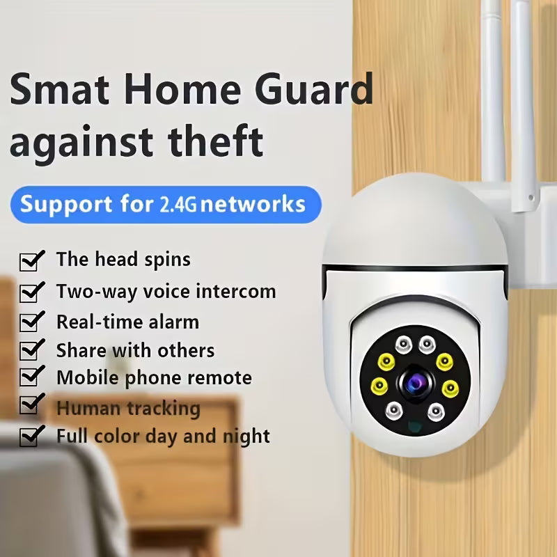 4PCS 1080P/5G WiFi Camera/color Night Vision/two-way Audio/360-degree Pan/tilt/zoom, IP54 Protection Rating/AI Motion Tracking And Detection/home Security Monitoring/spotlight, And Alarm/cloud Storage And SD Card Storage.