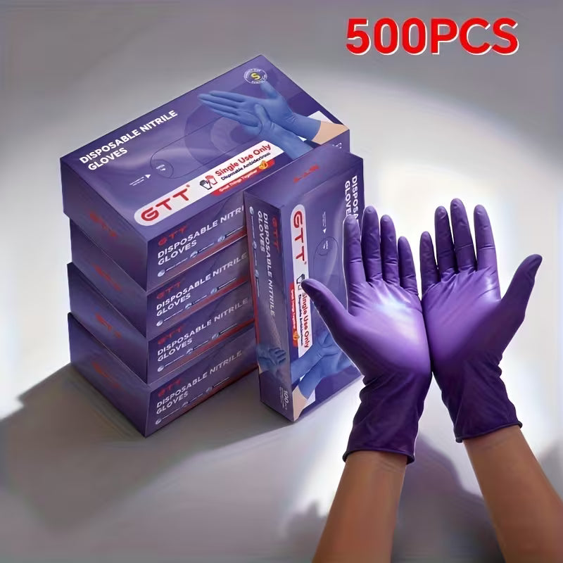 500pcs Disposable Nitrile Gloves - 5.8 Mil, -Free & Powder-Free, 4 Sizes Available (S/M/L/XL). Multi-purpose Cleaning Gloves, Stylish Cleaning Gloves, Specially Designed for Kitchen Use, Suitable for All Seasons