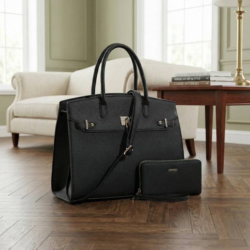 Women's Handbag Set with Wallet & Strap