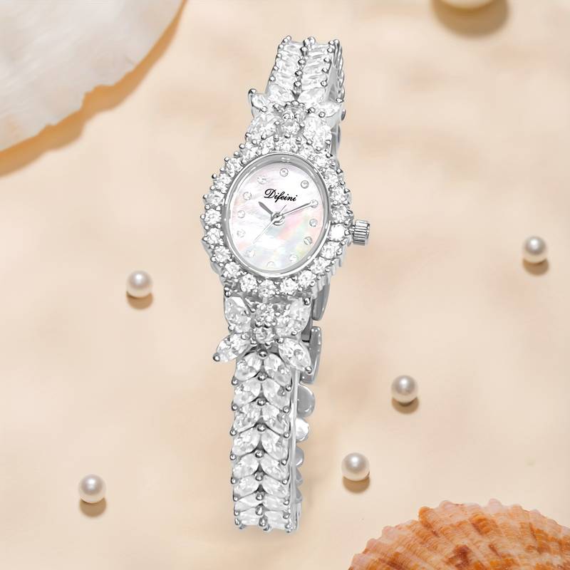 Luxury women’s mermaid quartz watch with Japanese movement.