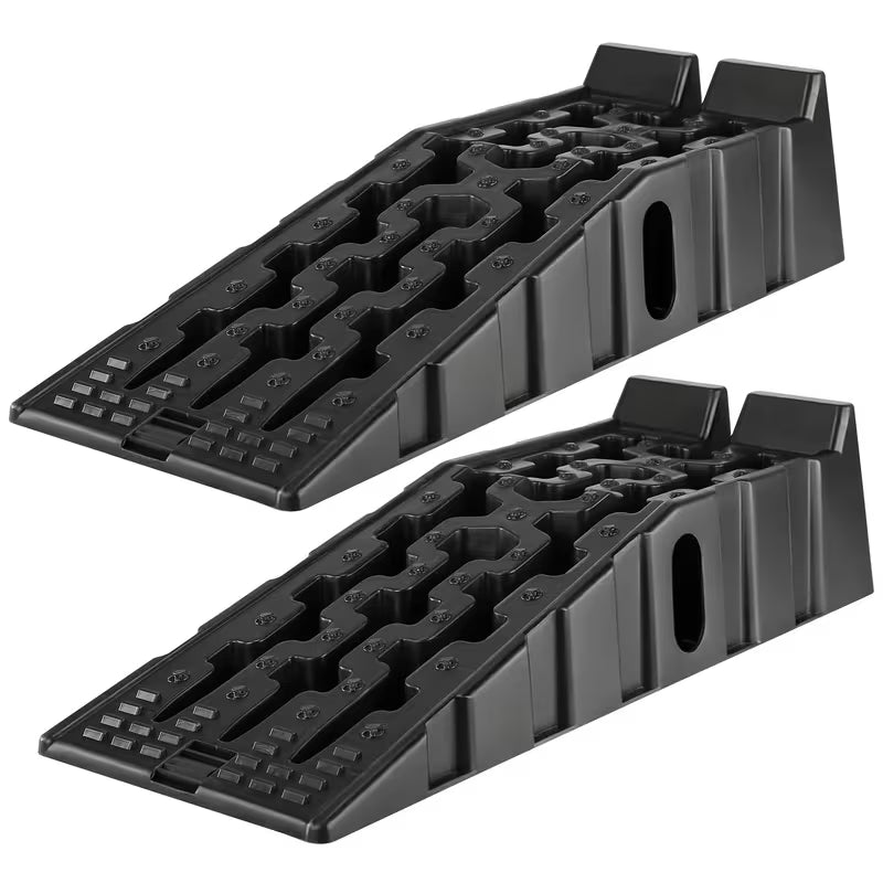 2pcs Heavy-Duty Car Ramp Slope Plate Portable Car Slope Road Anti-Slip Car Lifting And Oil Change Machine. 16, 000Lbs/10, 000Lbs GVW Capacity - Extra-Wide Design