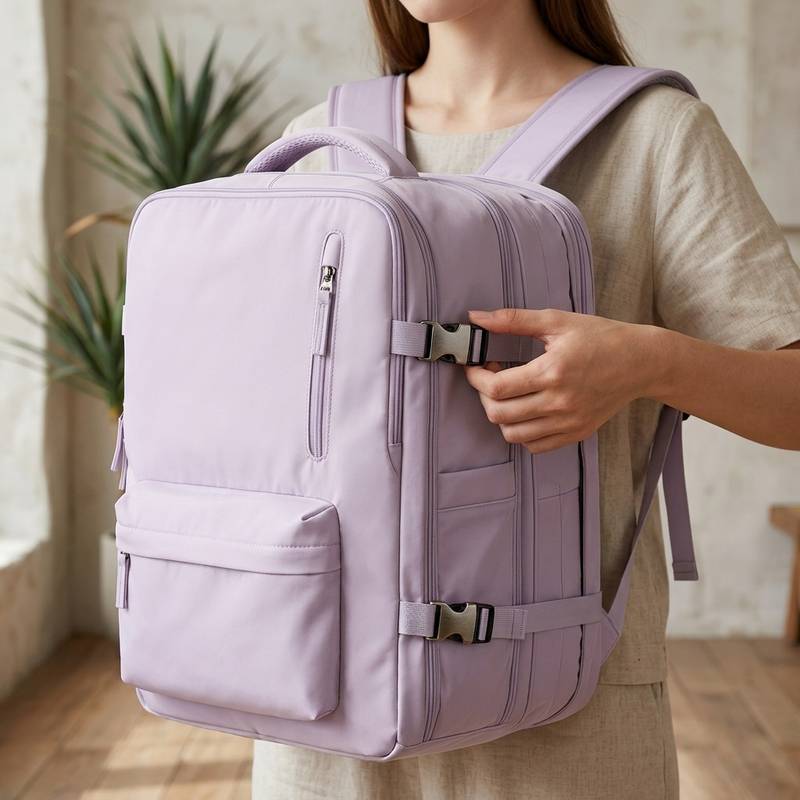 Women's Anti-Theft Expandable Carry-On Laptop Backpack