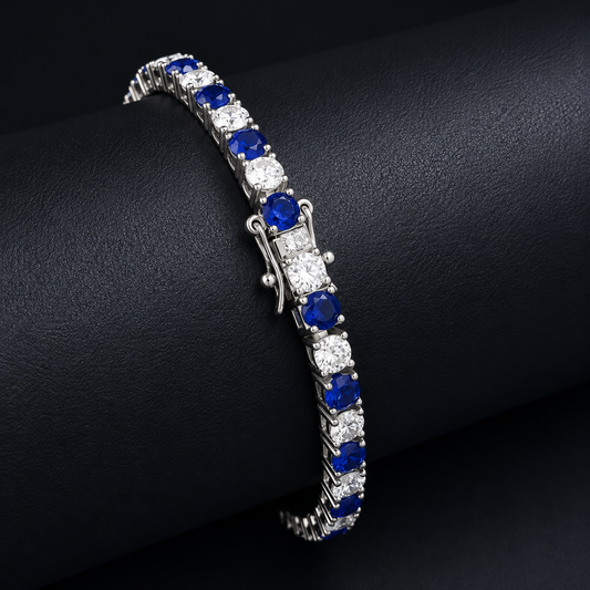 925 silver moissanite luxury bracelet gift.