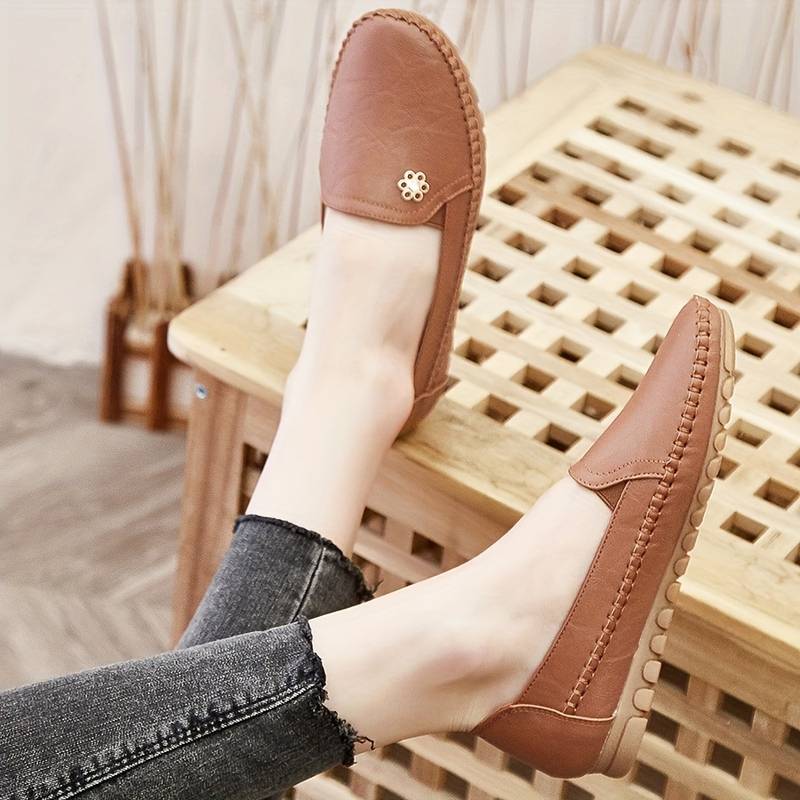Women's Floral Buckle Comfortable Loafers