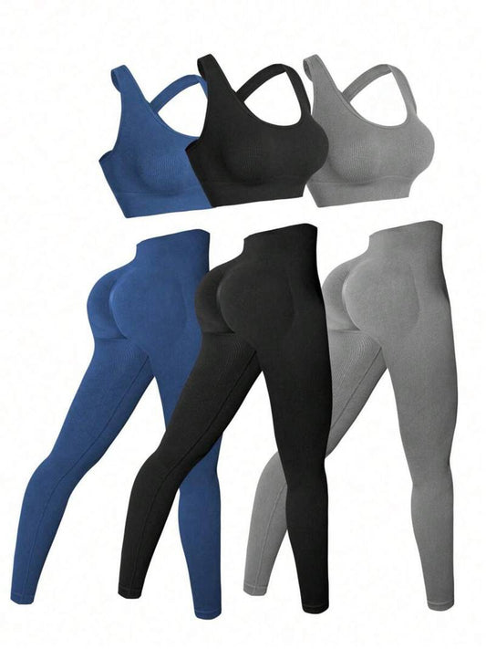 3-Piece Women's Seamless Activewear Set