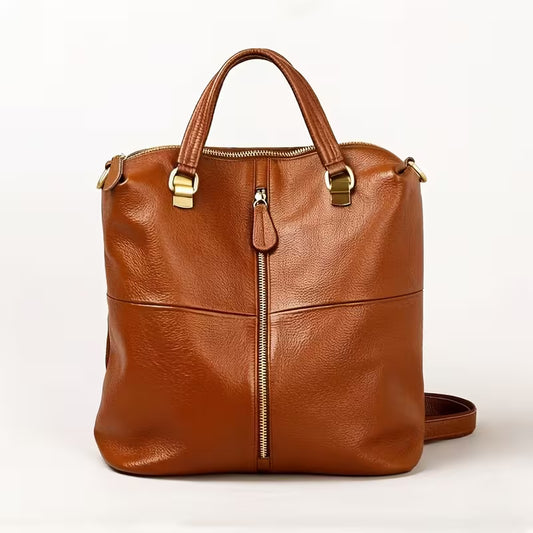 Genuine leather stylish backpack for women.