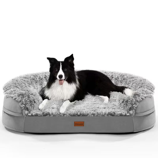 Gimars Orthopedic Egg Foam Ultra Soft Dog Beds with Easy Clean Removable Washable Pet Beds Cover for Large Medium Small & Aging Dogs XL