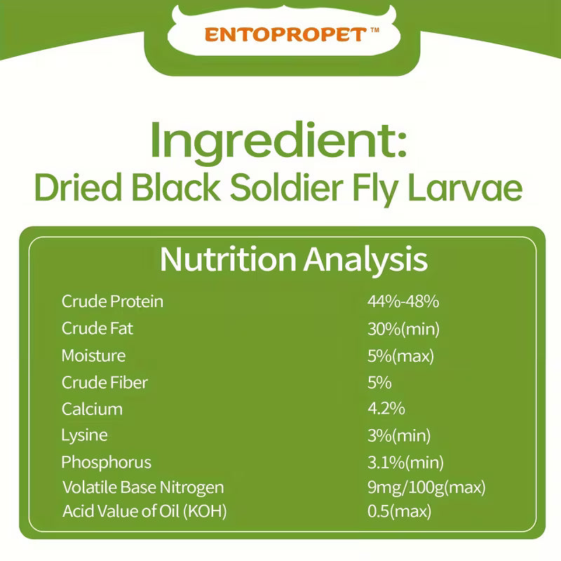 10lbs Dried Black Soldier Fly Larvae - More Calcium And Richer Protein Than MealWorms, Non-GMO, Treat for Chickens, Ducks, Birds