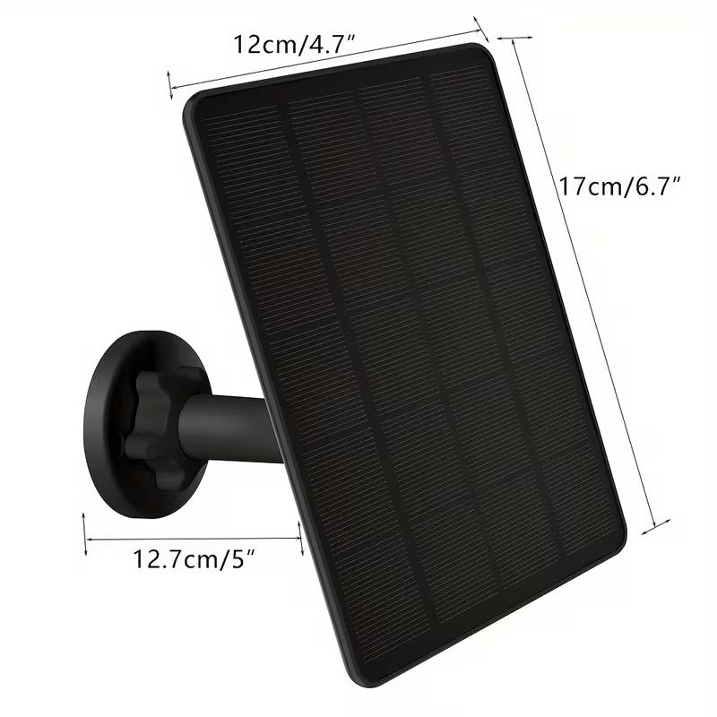 Trail Cameras Solar Panel 12V/1A 6V/2A, with Build-In 5000Mah Rechargeable Lithium Battery, Waterproof Hunting Accessory Compatible with Hunting Game Cameras Or Deer Feeder