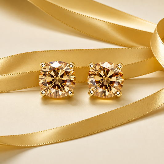 S925 silver moissanite sparkling stud earrings.