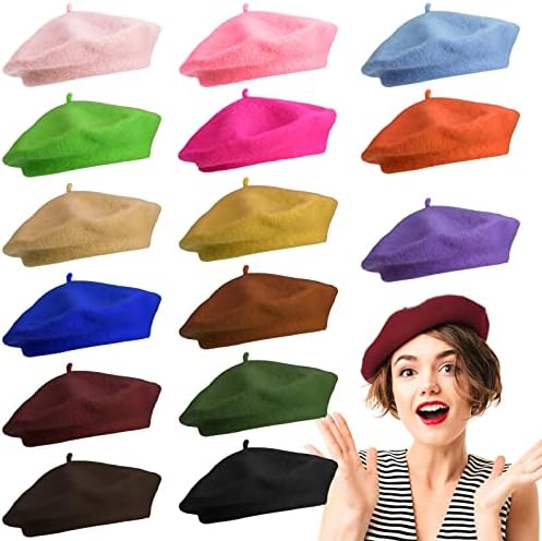24pcs Women's French Wool Beret Set