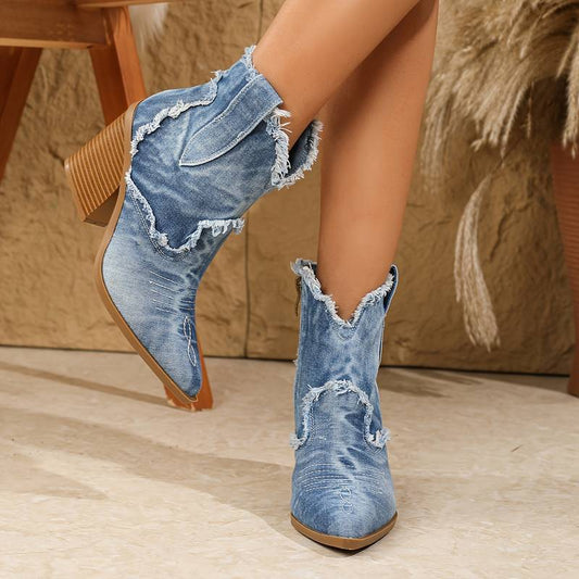 Women's Tie-Dye Western Cowboy Boots