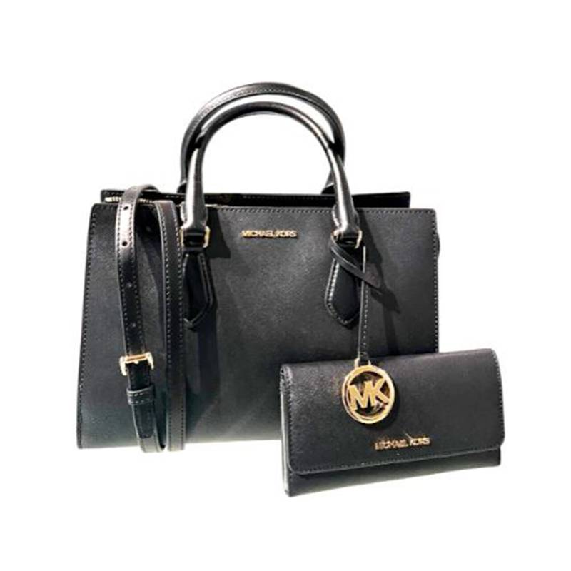 Michael Kors leather satchel handbag with wallet.