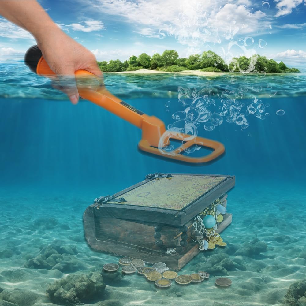 Underwater Metal Detector Submersive IP68 Fully Waterproof Metal Detector for Adults Under Water 100ft, Can detect All Metals with Large Coil, Accurate and Precise