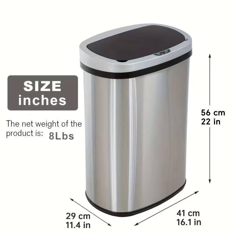 13 Gallon Trash Can Kitchen Waste Bin 50L, Automatic Garbage Can Touchless Motion Sensor, for Office Bedroom Living Room Trash Can