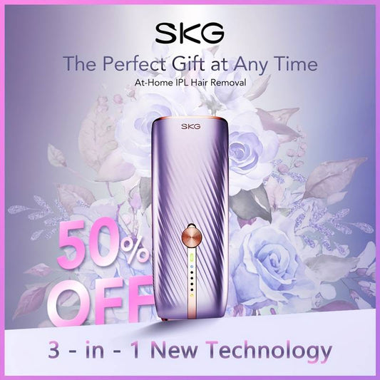 SKG IPL Hair Removal Device with Red Light Therapy