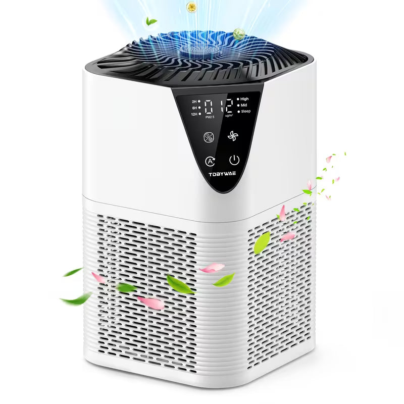 Air Purifiers for Large Rooms up to 1076 Sqft, H13 True HEPA Filter with Scented Sponge, 25dB Quiet Air Purifier for Bedrooms and Homes