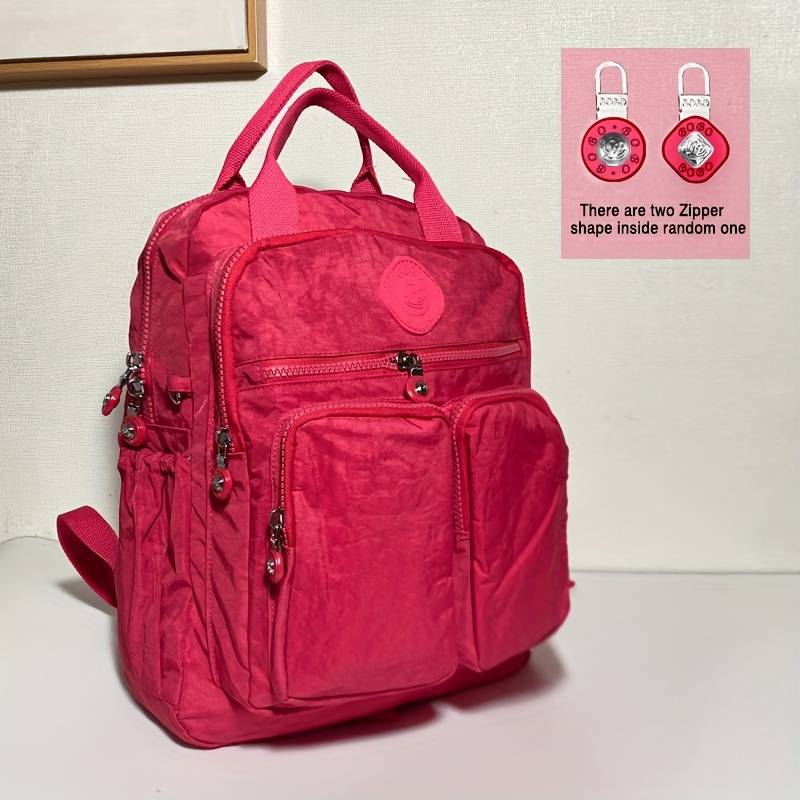 Women's Nylon Multi-Pocket Travel Backpack