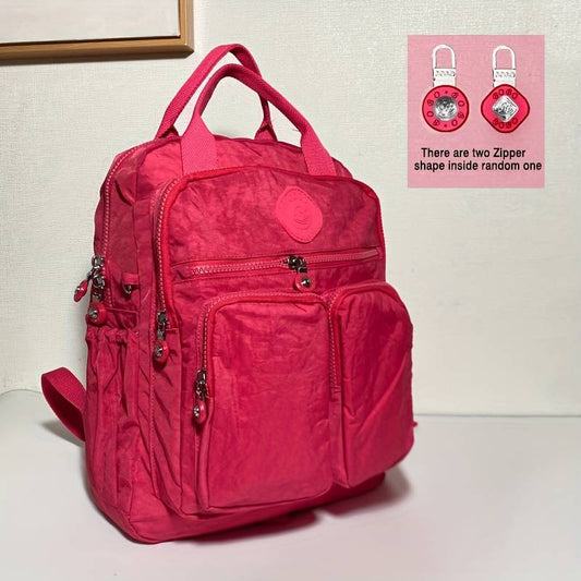 Women's Nylon Multi-Pocket Travel Backpack