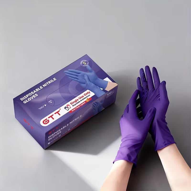 500pcs Disposable Nitrile Gloves - 5.8 Mil, -Free & Powder-Free, 4 Sizes Available (S/M/L/XL). Multi-purpose Cleaning Gloves, Stylish Cleaning Gloves, Specially Designed for Kitchen Use, Suitable for All Seasons