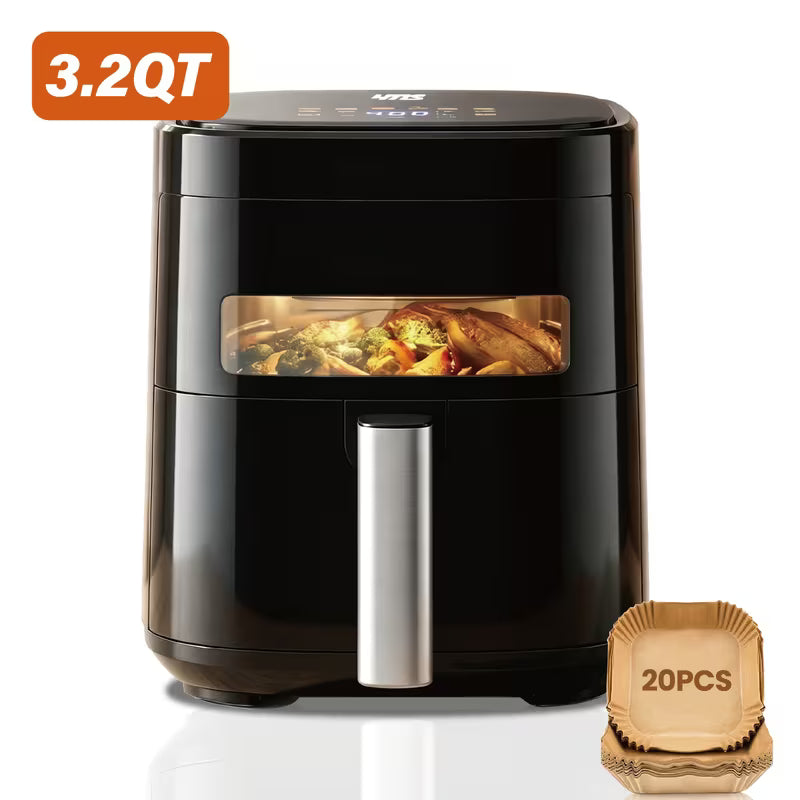 8.5QT/3.2QT Air Fryer, Upgraded Large Capacity Suitable For 5-6 People, Smart Touch Screen For Easy Operation With 8 Preset Functions, Non-stick Coating For Easy Cleaning, Kitchen Accessories, Toaster Oven, Deep Fryer, Air Fryers, Kitchen