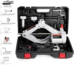 3-ton electric scissor jack for quick tire changes.