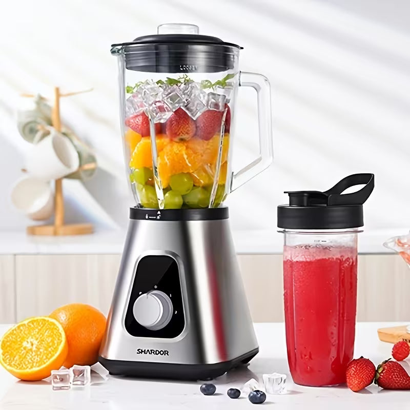 SHARDOR 1200W Blender, Smoothie Maker And Milkshake Machine, 52 Oz Countertop Blender And 22 Oz Personal Blender Set, 3 Adjustable Speeds for Frozen Fruit Beverages, Smoothies, Sauces, Perfect Gifts for Friends And Family, High Capacity