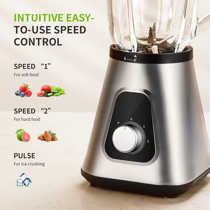 SHARDOR 1200W Blender, Smoothie Maker And Milkshake Machine, 52 Oz Countertop Blender And 22 Oz Personal Blender Set, 3 Adjustable Speeds for Frozen Fruit Beverages, Smoothies, Sauces, Perfect Gifts for Friends And Family, High Capacity