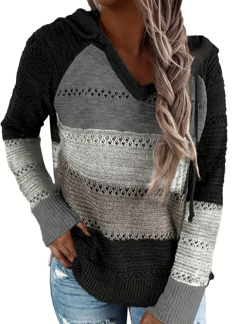 ADilaca Women's Color Block Hoodie Sweatshirt