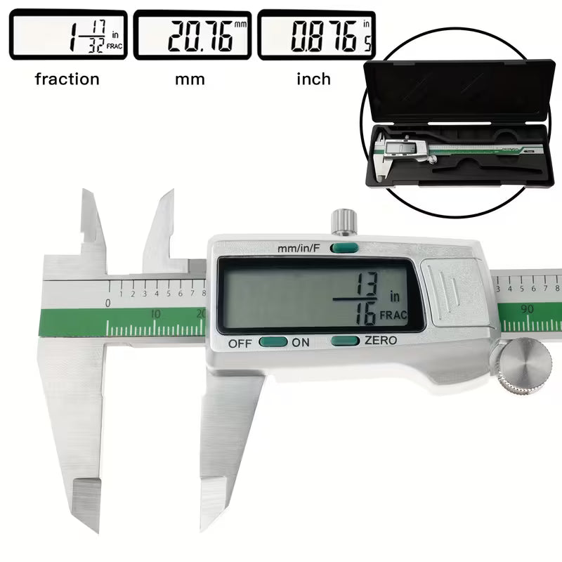 1pc ET50 Digital Caliper 150Mm Fraction/ MM/ Inch 0.01Mm High Precision Vernier Caliper