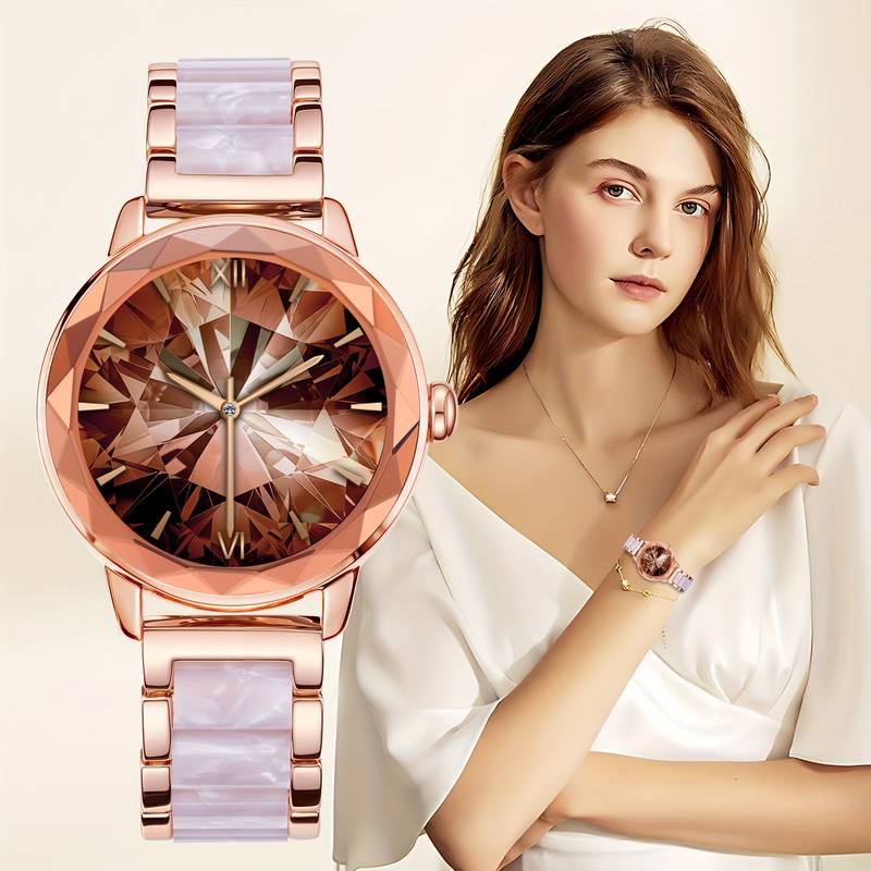 Women’s smartwatch with calls and fitness tracking.