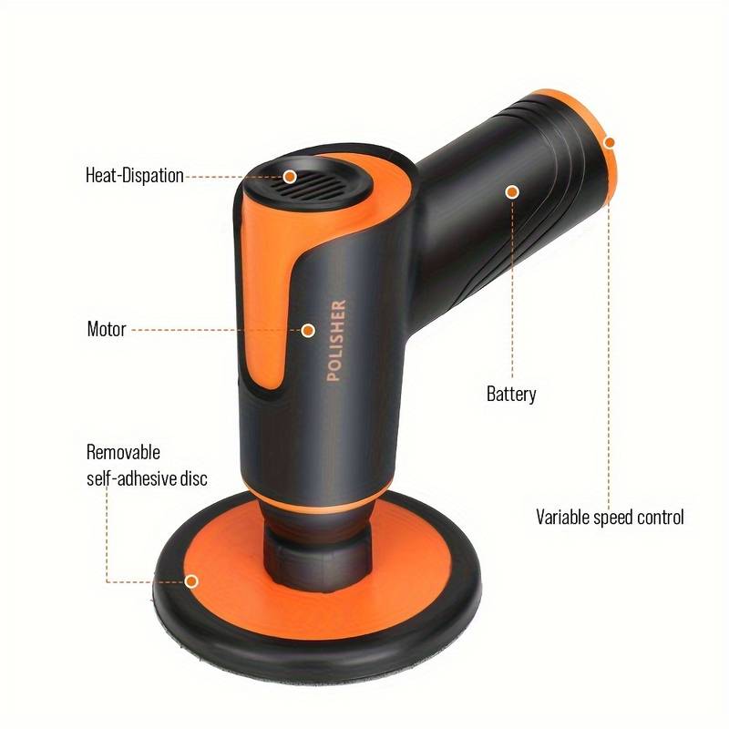 100W cordless car polisher for waxing and scratch repair.