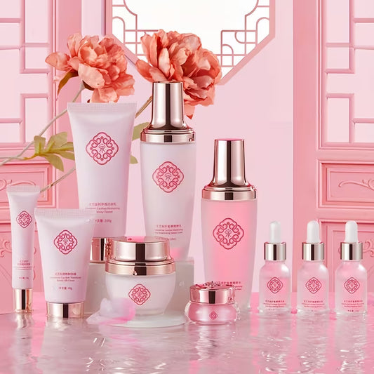 Ganoderma Lucidum Skin Care Luxury Gift Box, Extract Ganoderma Ingredients, Firms, Skincare, Mild And Not for Allergic, Suitable for All Skin Types, Soft Moisturizing Set 10pcs, Gift, Beautiful Skin Care, Thanksgiving/Mother'S Day Gift