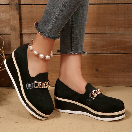 Women's Thick Sole Buckle Fashion Shoes