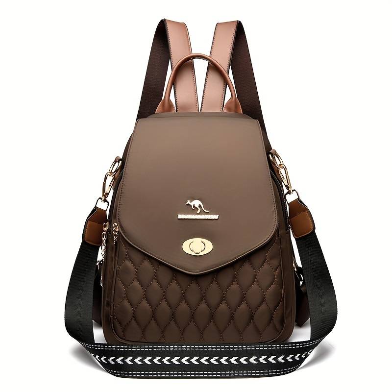 Women's Oxford Cloth Embroidered Multi-Use Backpack