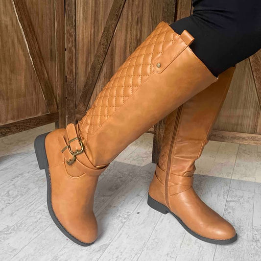 Women’s knee-high riding boots with
