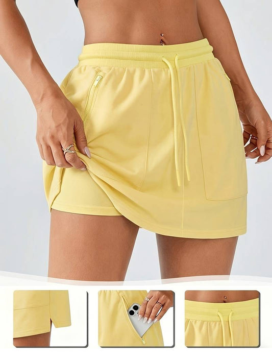 Women'S Casual Athletic Side-Slit Skort with Pockets