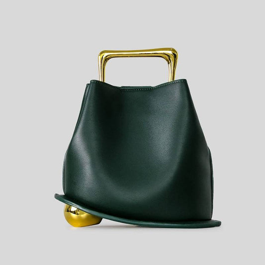Women's Irregular Metal Bucket Bag