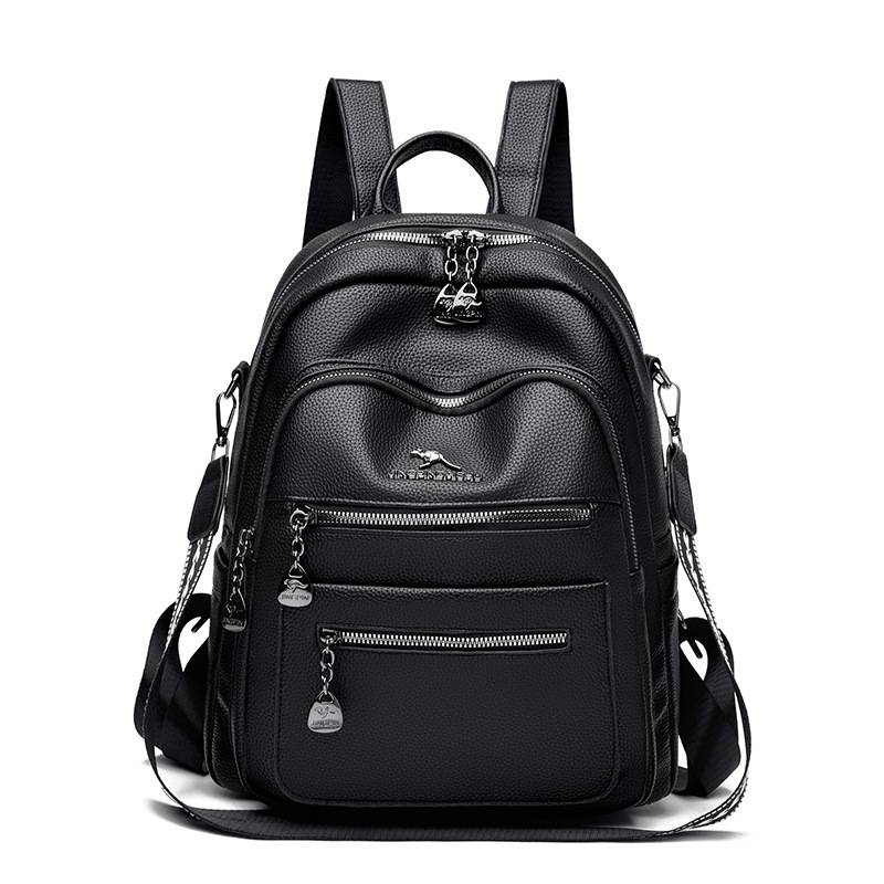 Women's Large Capacity PU Backpack