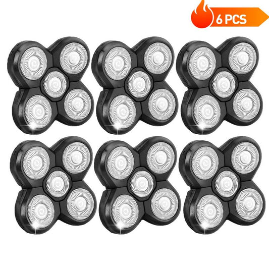 6-piece electric shaver replacement head set.